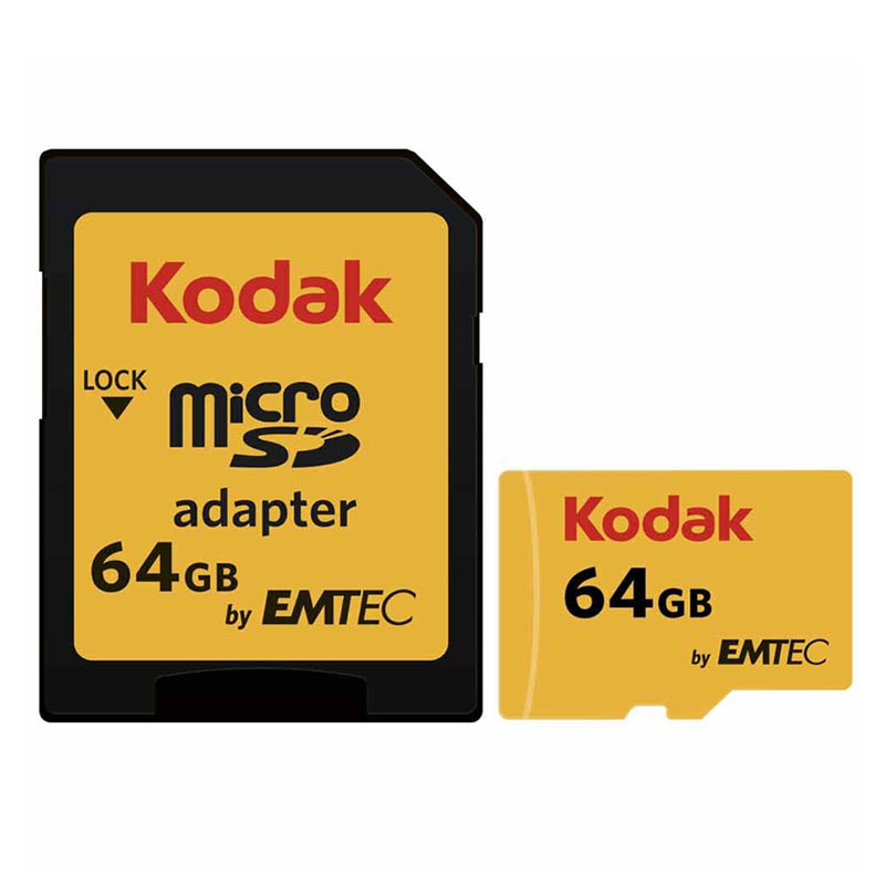 کارت حافظه microSDXC امتک کداک به همراه آداپتور SD ظرفیت 64 گیگابایت