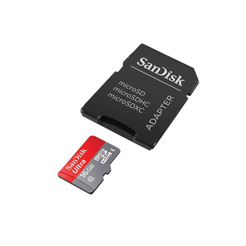 Untitled-2 کارت حافظه microSDHC سن دیسک Ultra ظرفیت 16 گیگابایت همراه با آداپتو