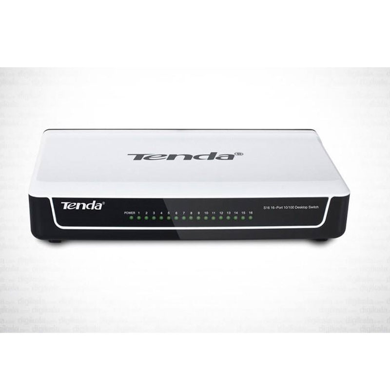 سوئیچ سوییچ شبکه دسکتاپ 16 پورت 10/100 تندا اس 16