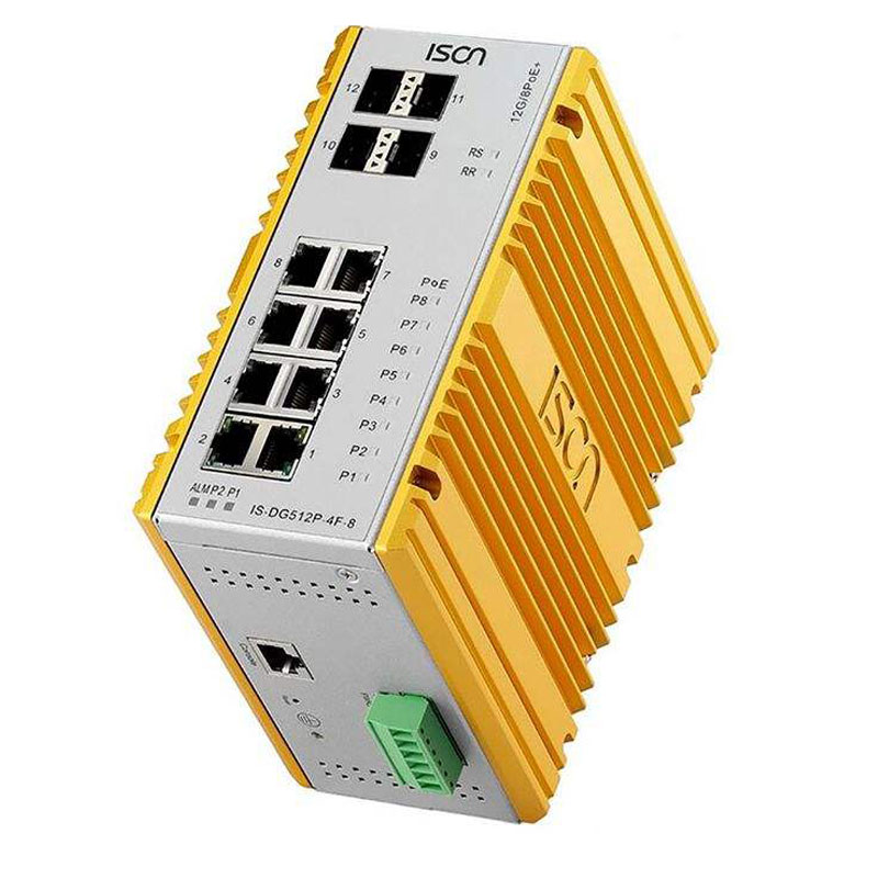 سوئیچ سوئیچ صنعتی آیسون IS-DG512P-4F-8