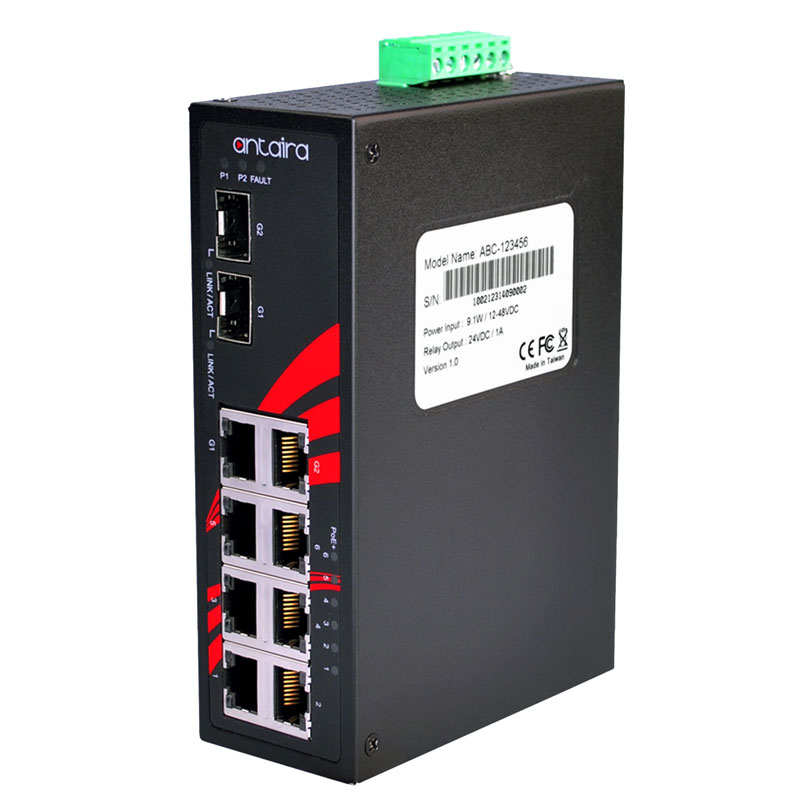 سوئیچ سوئیچ صنعتی آنتایرا مدل LNP-0802C-SFP