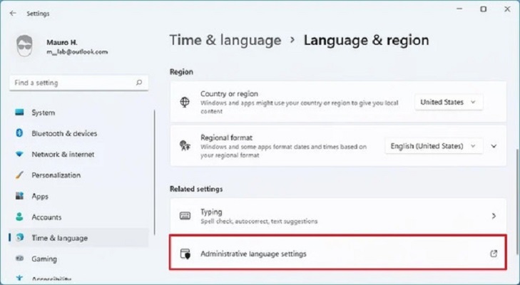 بخش Related settings